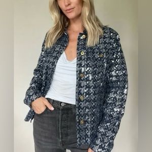 💎 NWT! Six/Fifty Sequin Denim Jacket